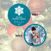 Christmas Wind Chime with custom photo and engraved message